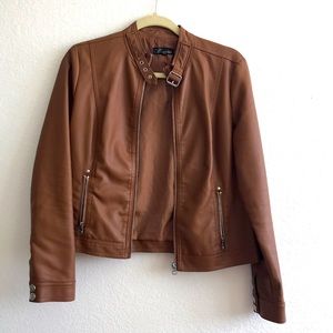 Brown pleather jacket